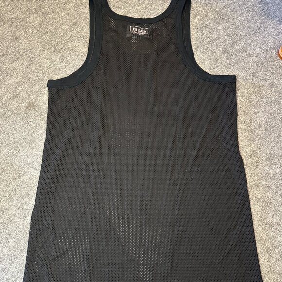 D&G Dolce & Gabbana Beachwear Men’s Mesh Tank Top – Black (8/10 Condition) - Picture 8 of 12